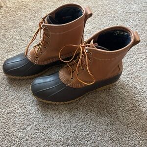 L.L. Bean Brown and Dark Brown Duck Boots